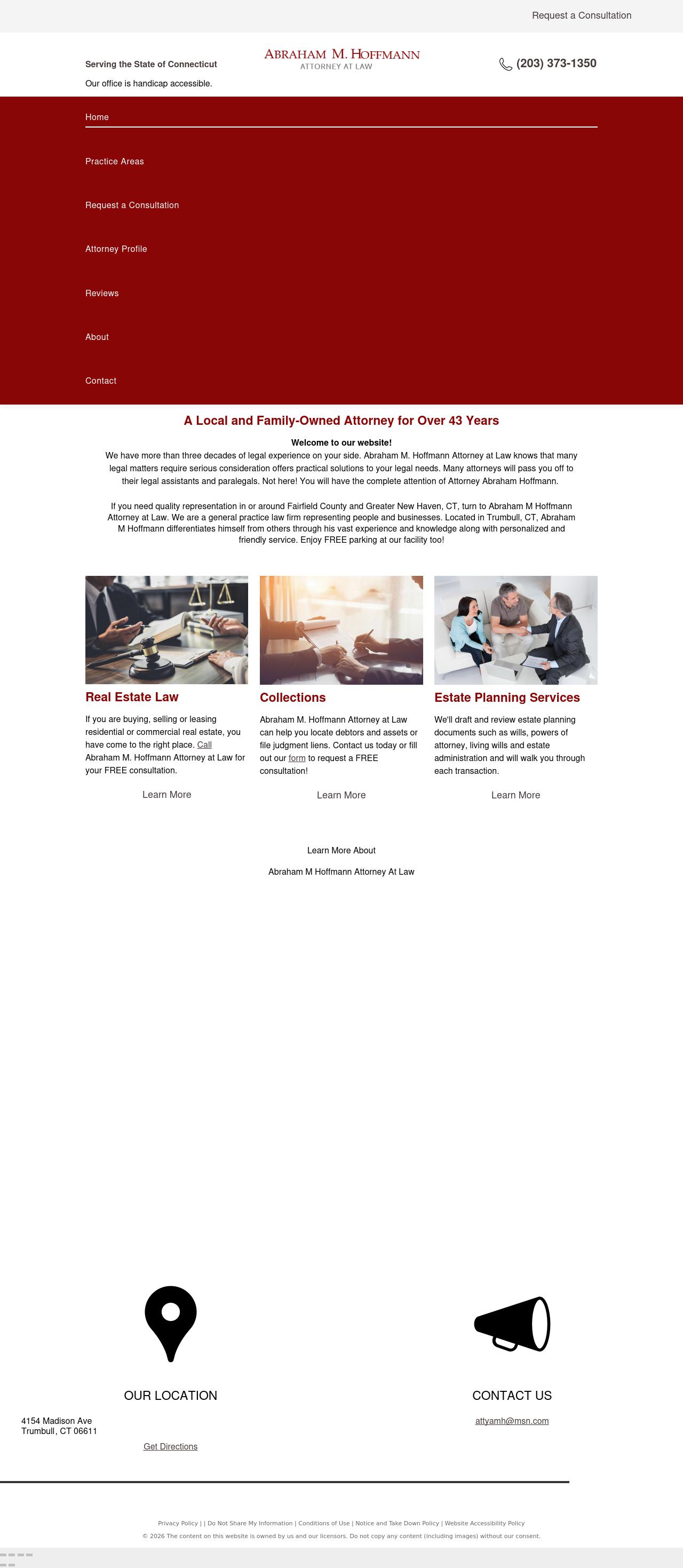 Abraham M. Hoffmann Attorney at Law - Trumbull CT Lawyers