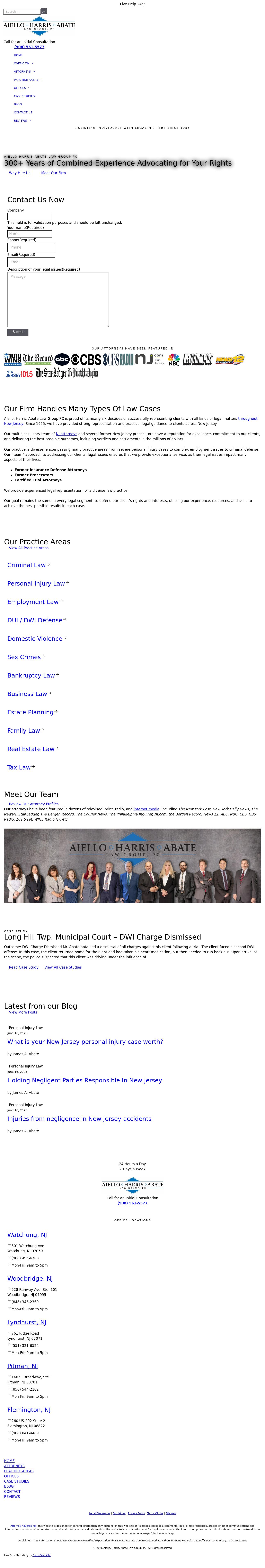 Aiello, Harris, Marth, Tunnero, Pastor & Schiffman, PC Attorneys At Law - Woodbridge NJ Lawyers
