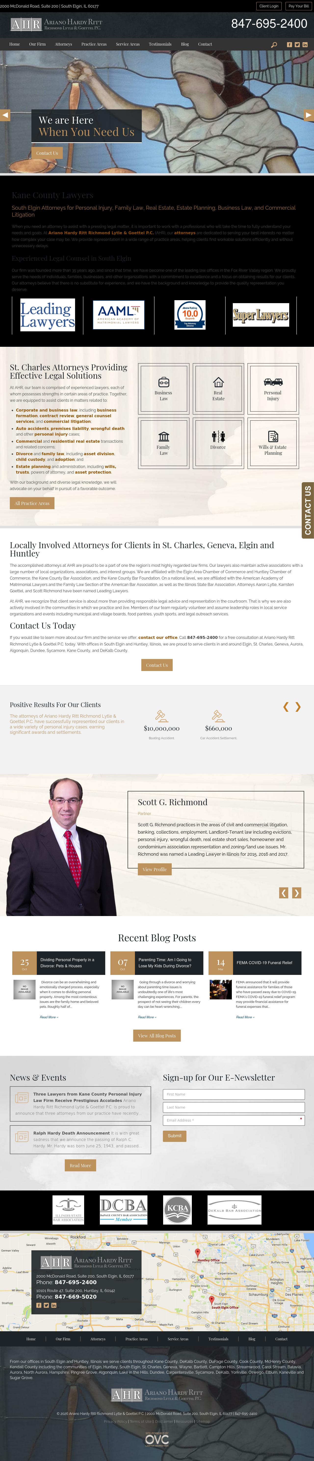 Ariano, Hardy, Nyuli, Johnson, Richmond & Goettel, P.C. - South Elgin IL Lawyers