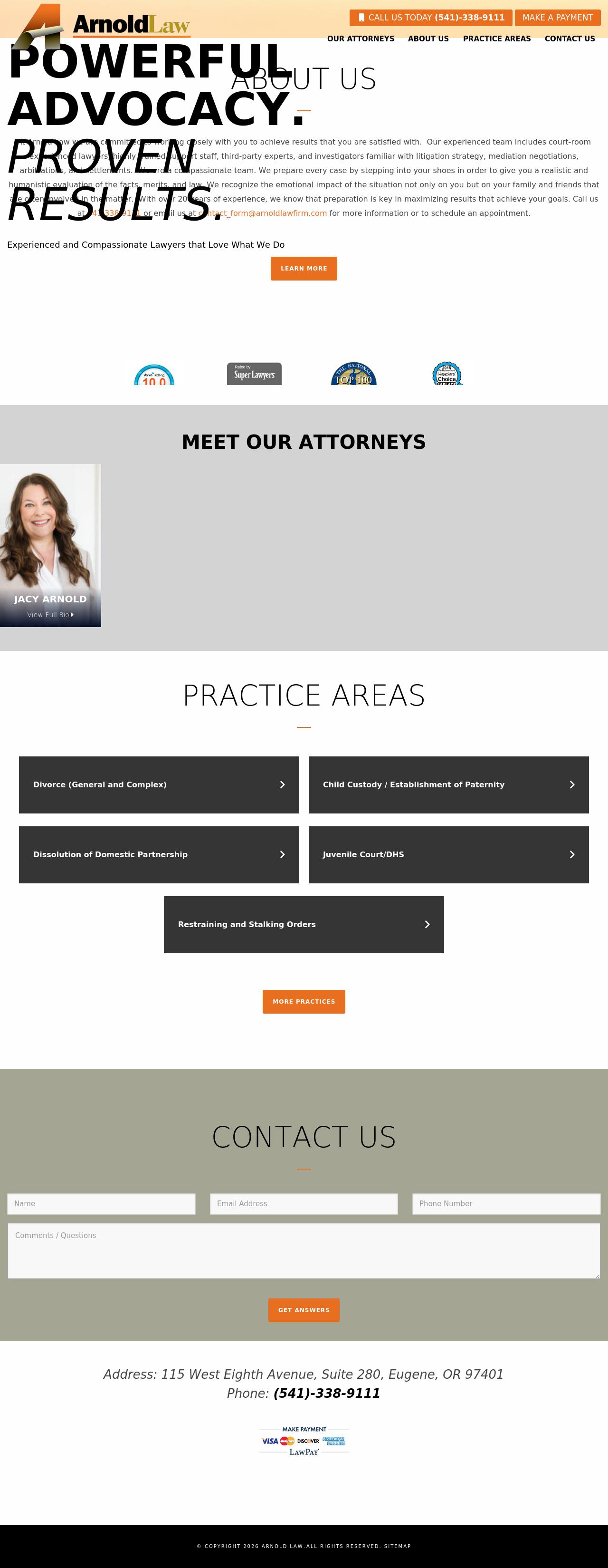 Arnold Law - Eugene OR Lawyers