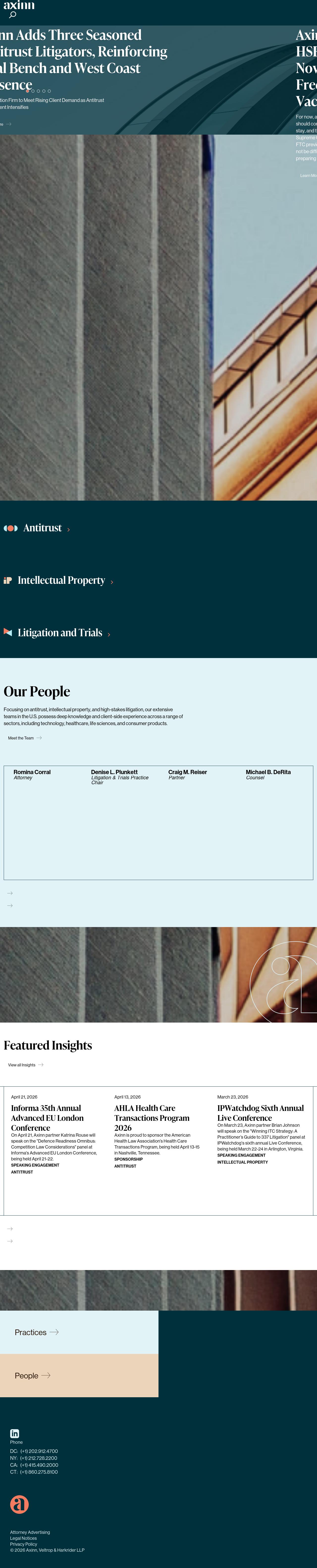 Axinn, Veltrop & Harkrider LLP - New York NY Lawyers