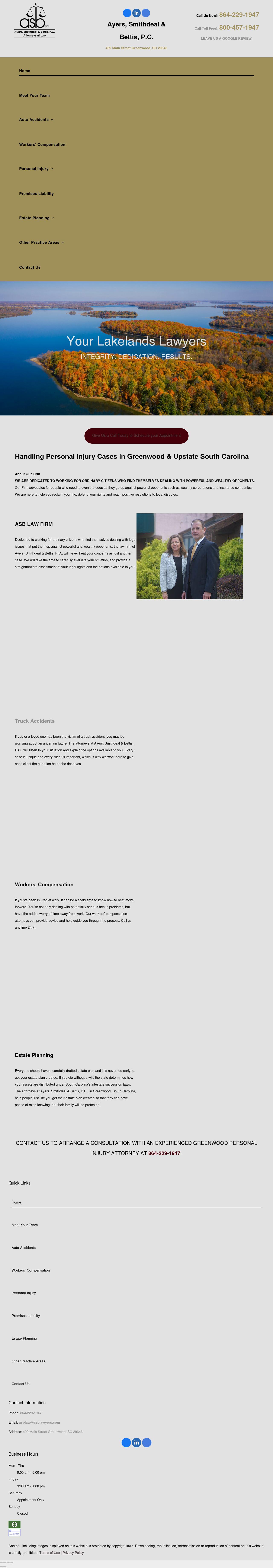 Ayers, Smithdeal & Bettis, P.C. - Greenwood SC Lawyers