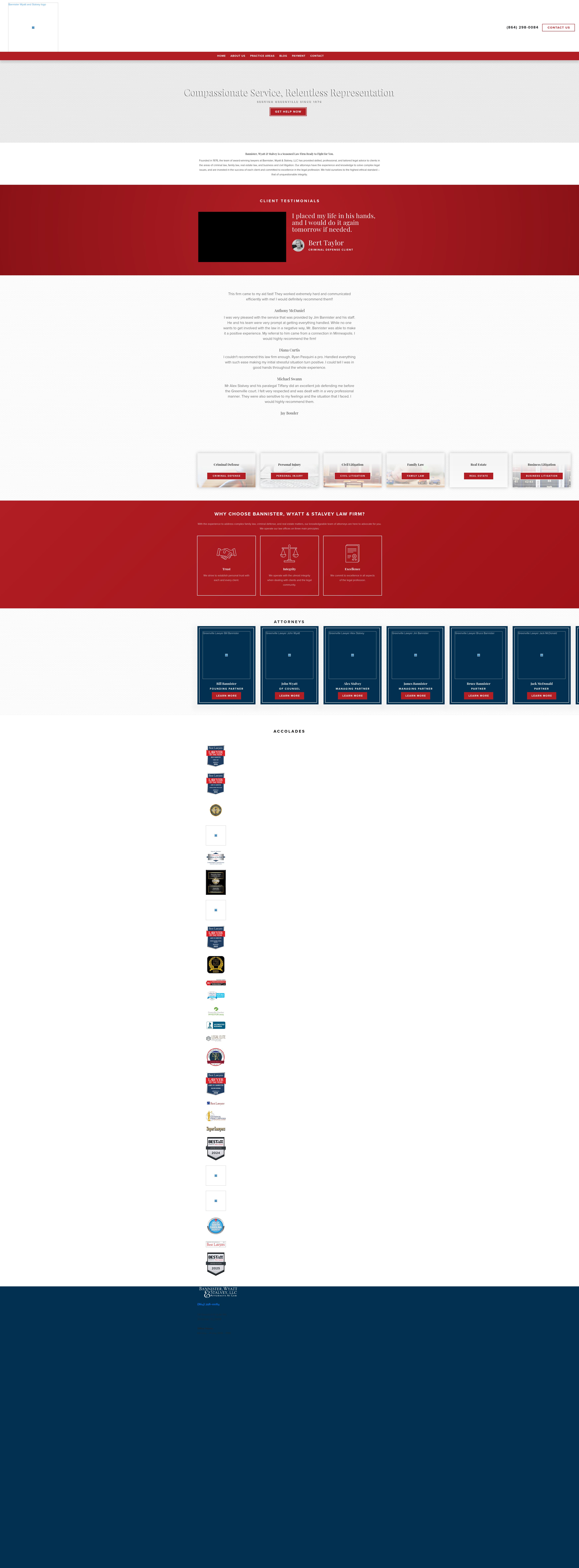 Bannister, Wyatt & Stalvey, LLC - Greenville SC Lawyers