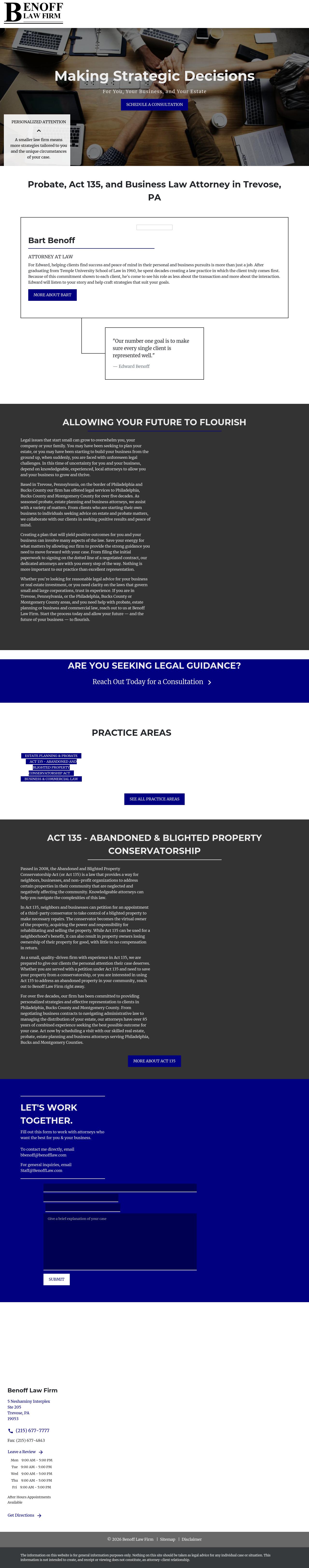 Benoff Law Firm - Trevose PA Lawyers