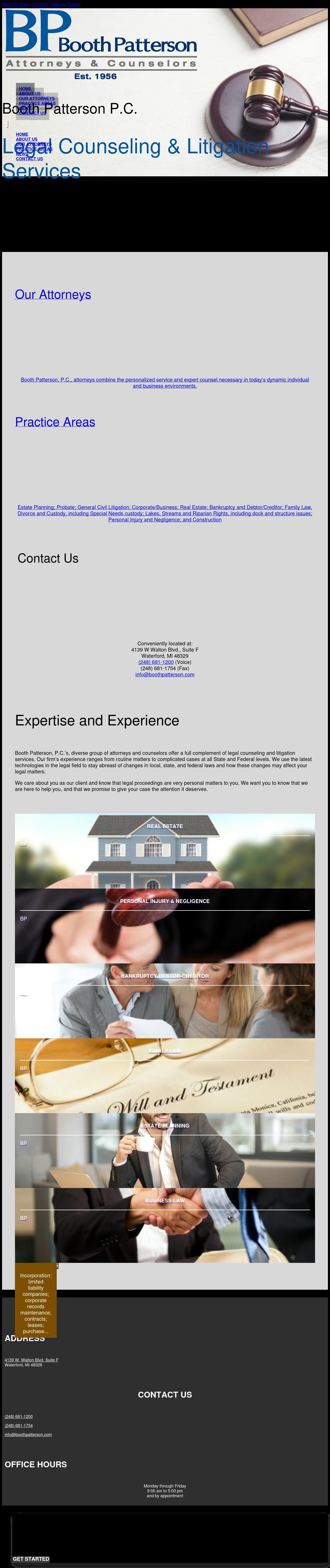 Booth Patterson P.C. - Waterford MI Lawyers