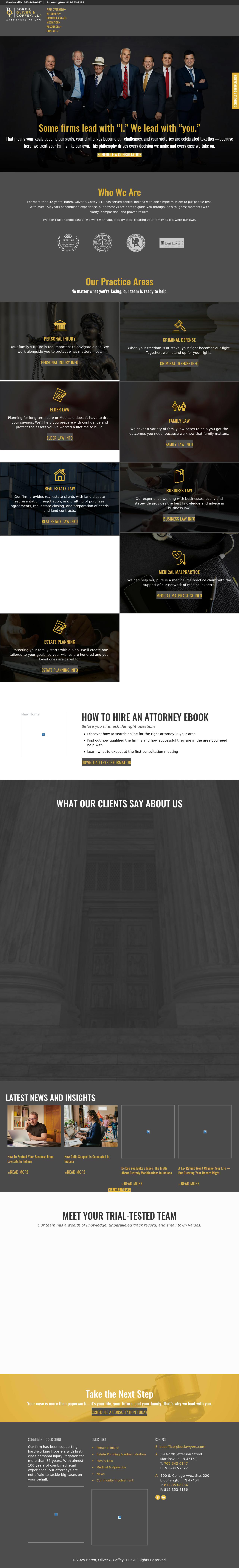 Boren, Oliver & Coffey, LLP - Martinsville IN Lawyers