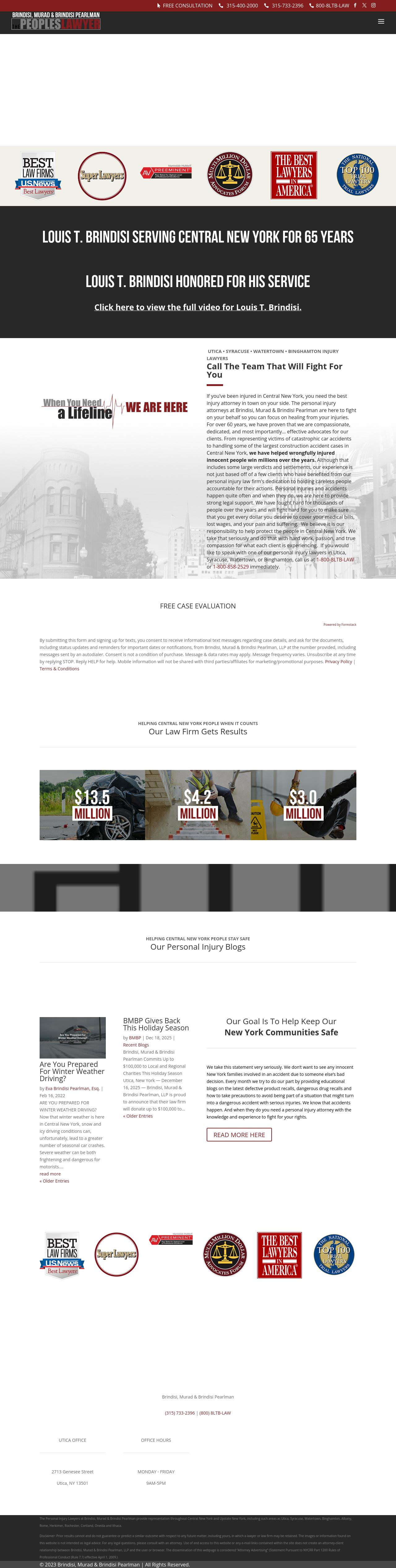 Brindisi, Murad, Brindisi & Pearlman, LLP - Utica NY Lawyers