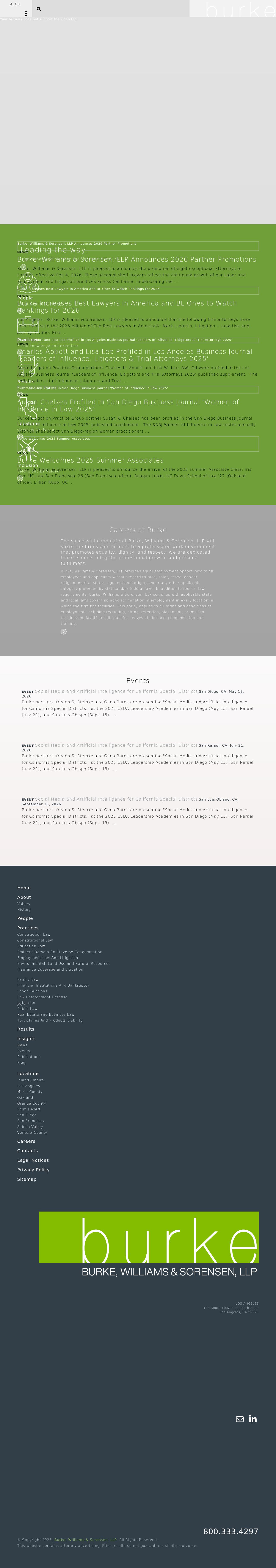 Burke, Williams & Sorensen, LLP - Los Angeles CA Lawyers