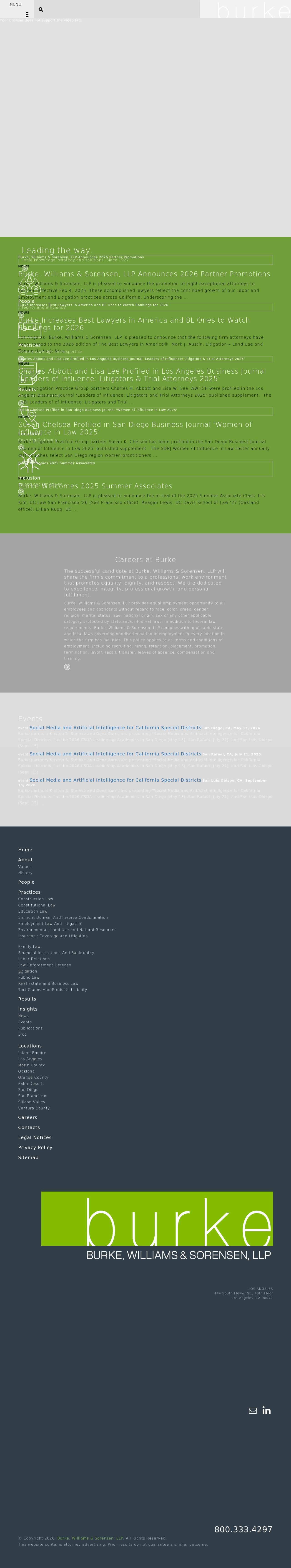 Burke, Williams & Sorensen, LLP - Riverside CA Lawyers