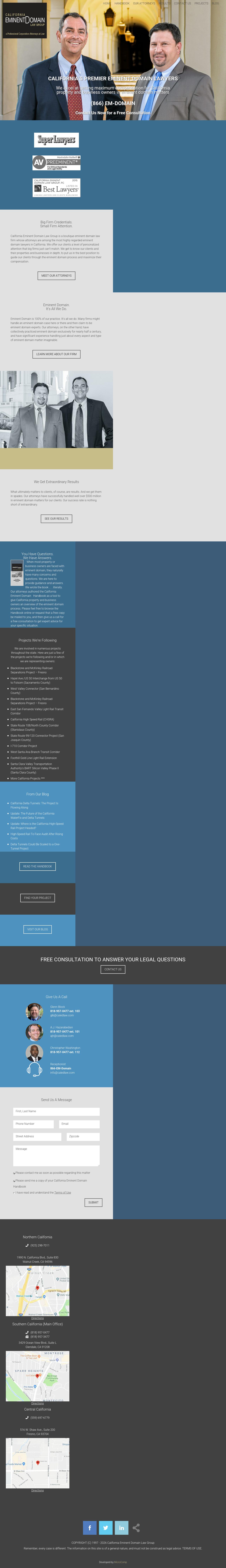 California Eminent Domain Law Group, APC - Glendale CA Lawyers