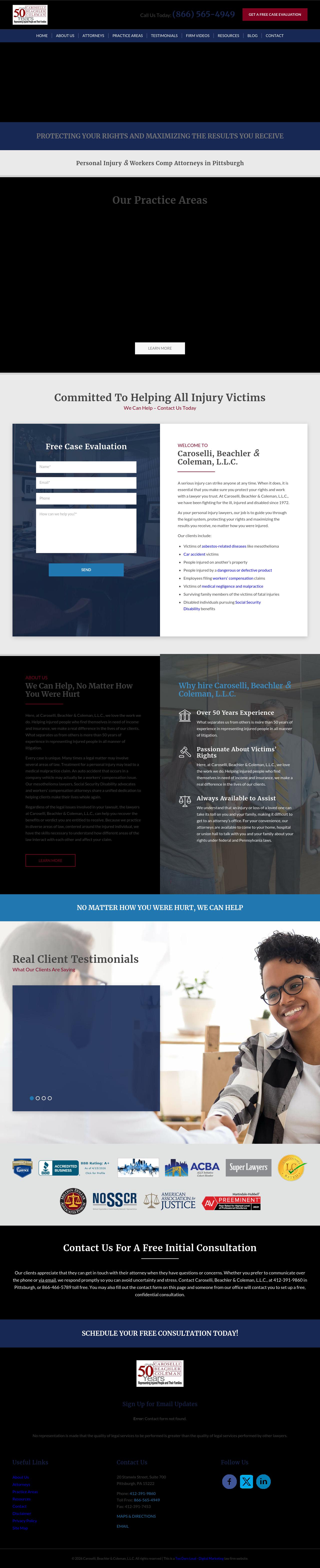 Caroselli, Beachler, McTiernan & Coleman - Pittsburgh PA Lawyers