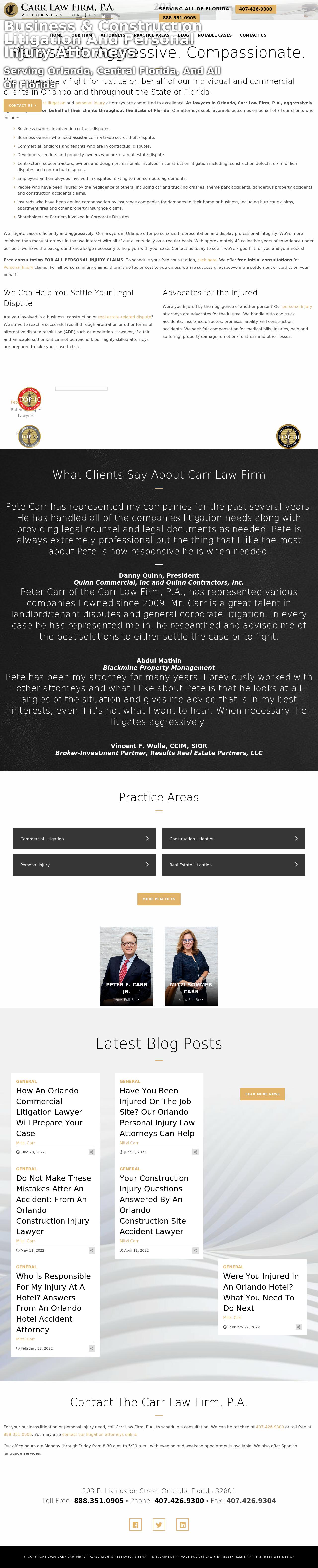 Carr Law Firm, P.A. - Orlando FL Lawyers