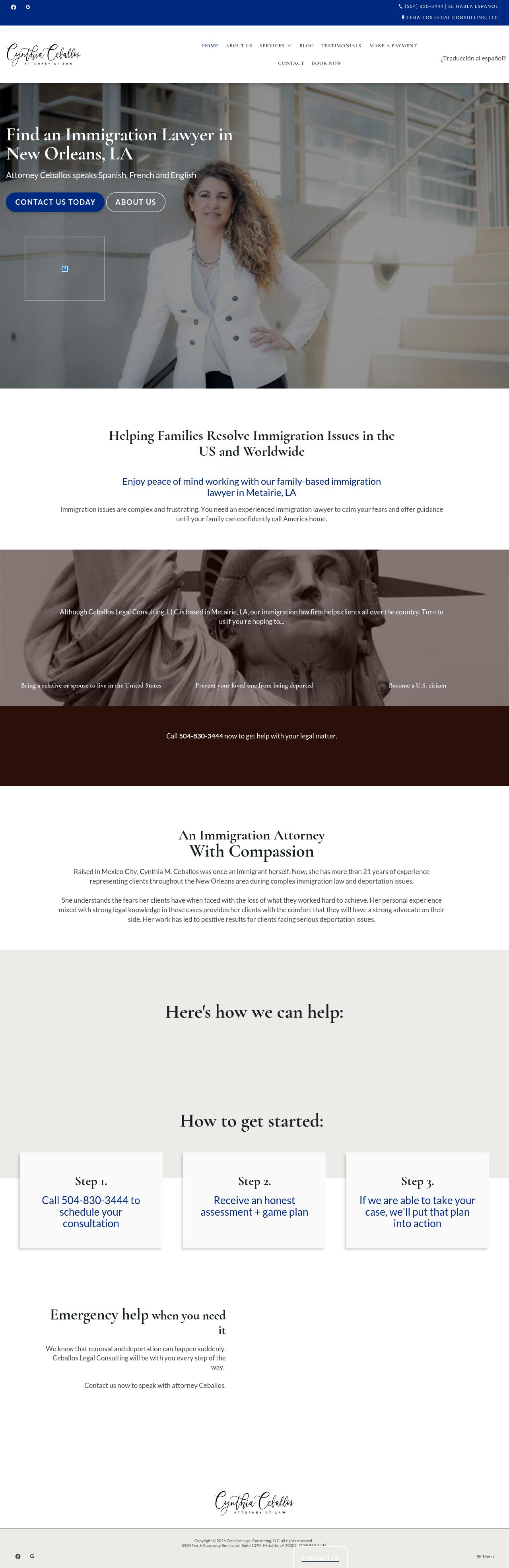 Ceballos Legal Consulting, LLC - Metairie LA Lawyers