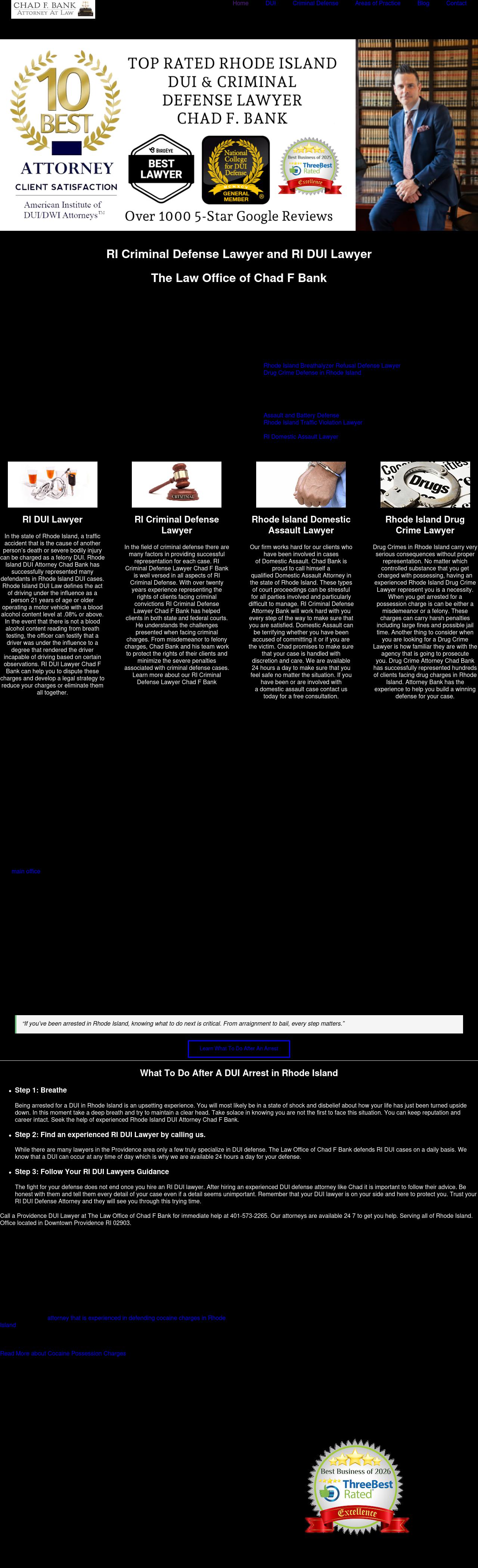 The Law Office of Chad F Bank - Providence RI Lawyers