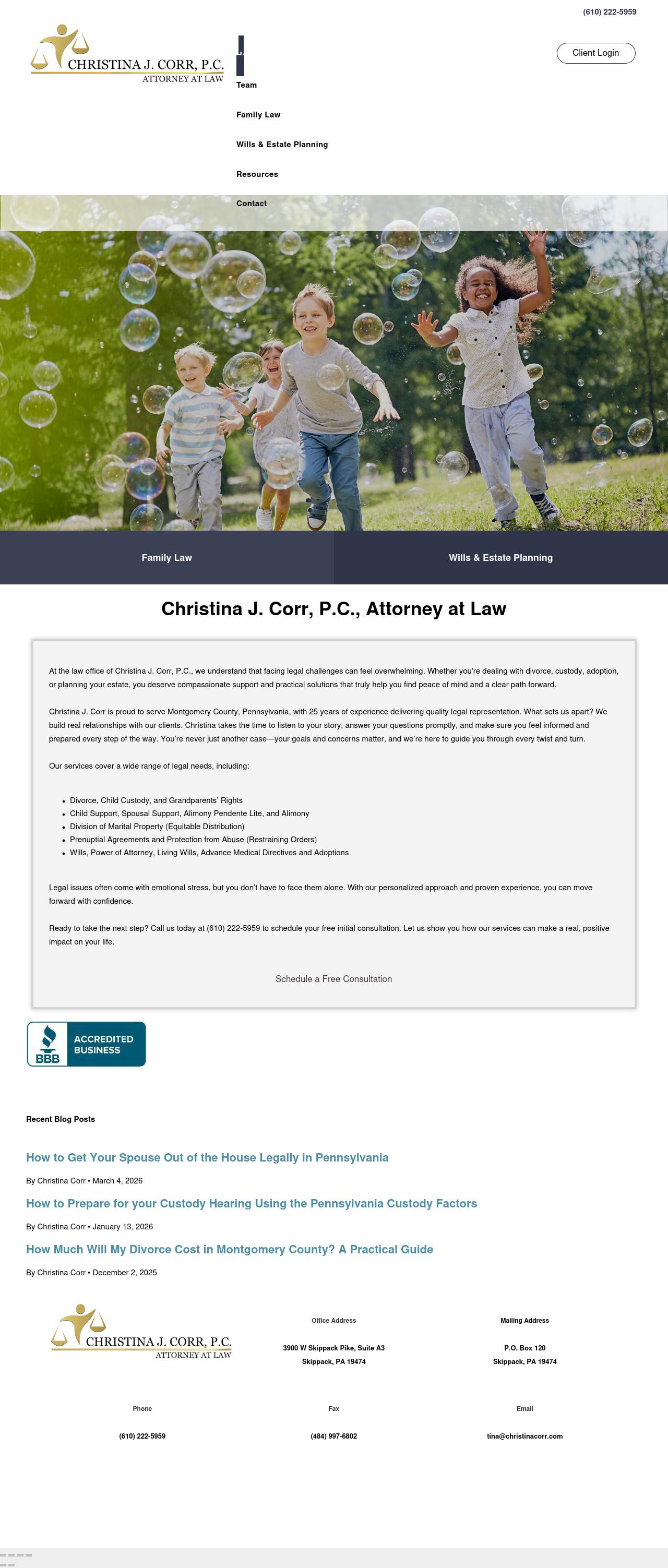 Christina J. Corr, P.C. - Skippack PA Lawyers
