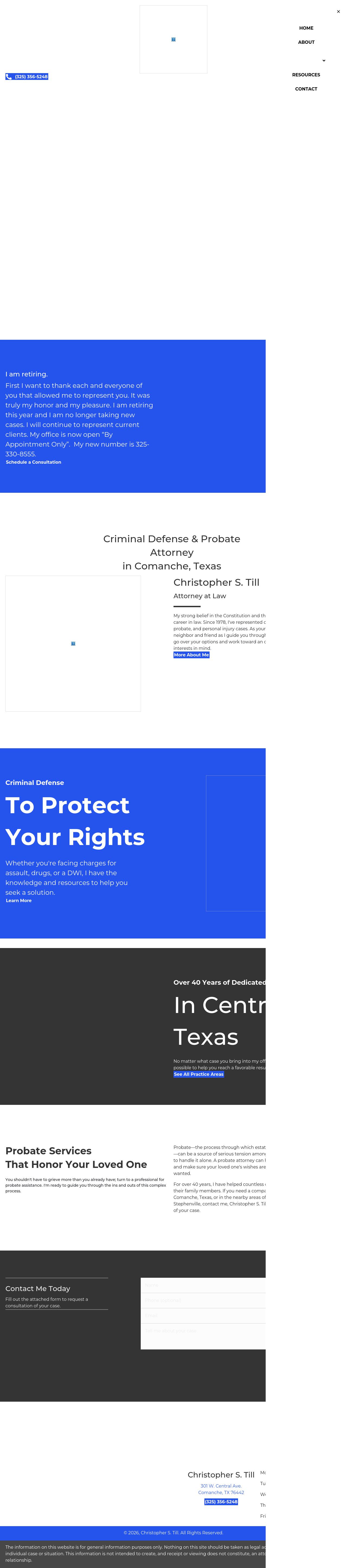 Christopher S. Till - Comanche TX Lawyers