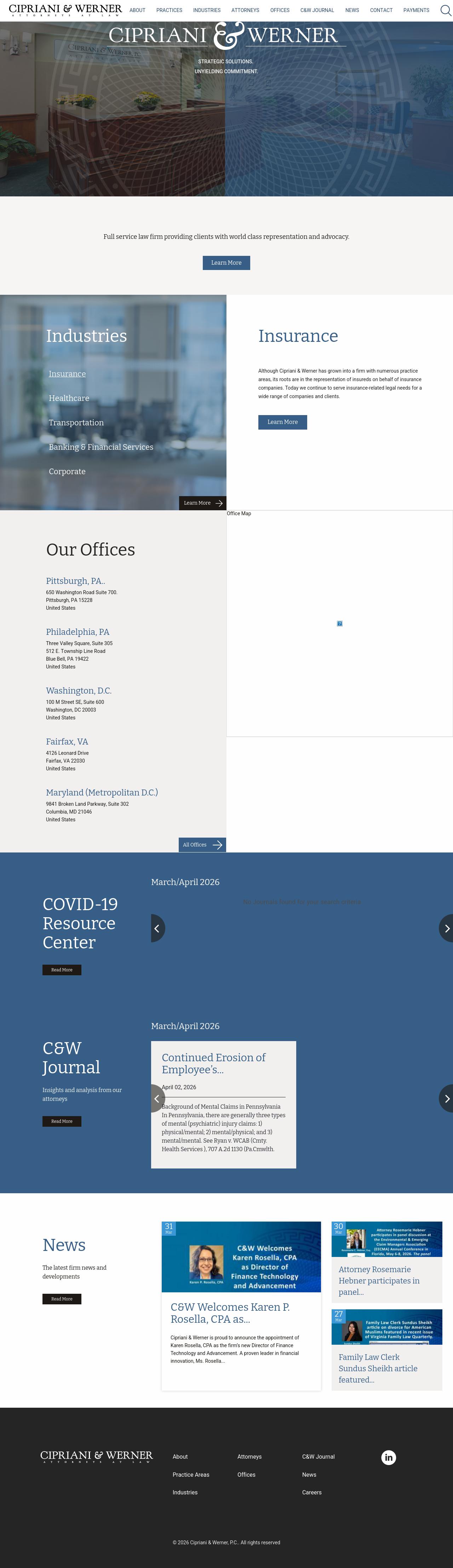 Cipriani & Werner, P.C. - Blue Bell PA Lawyers