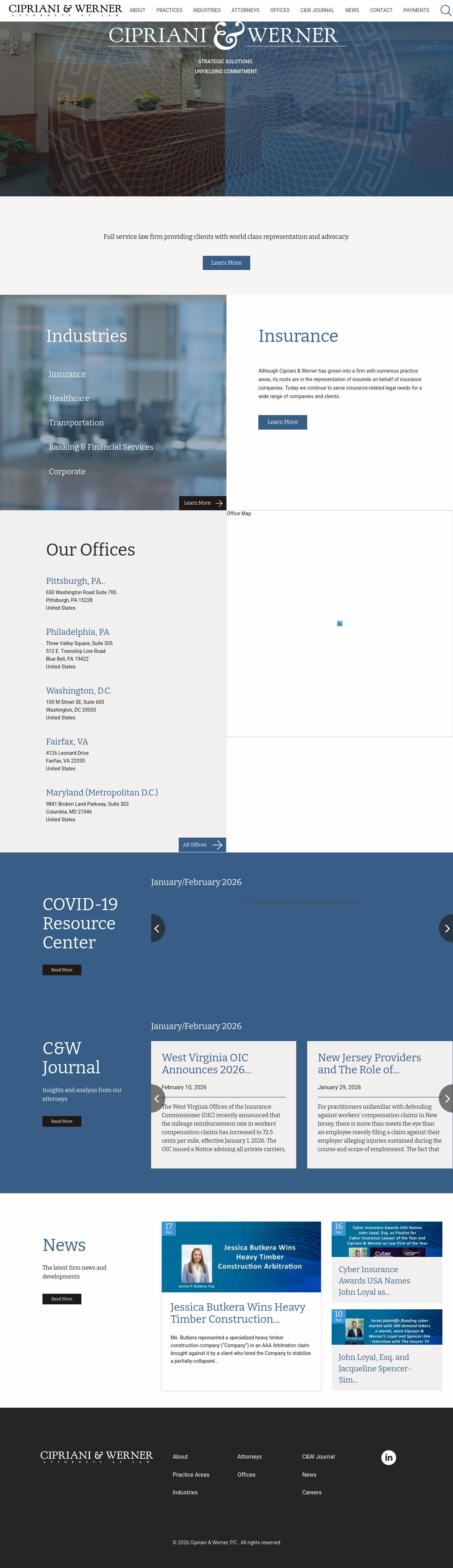 Cipriani & Werner, P.C. - Mt. Laurel NJ Lawyers