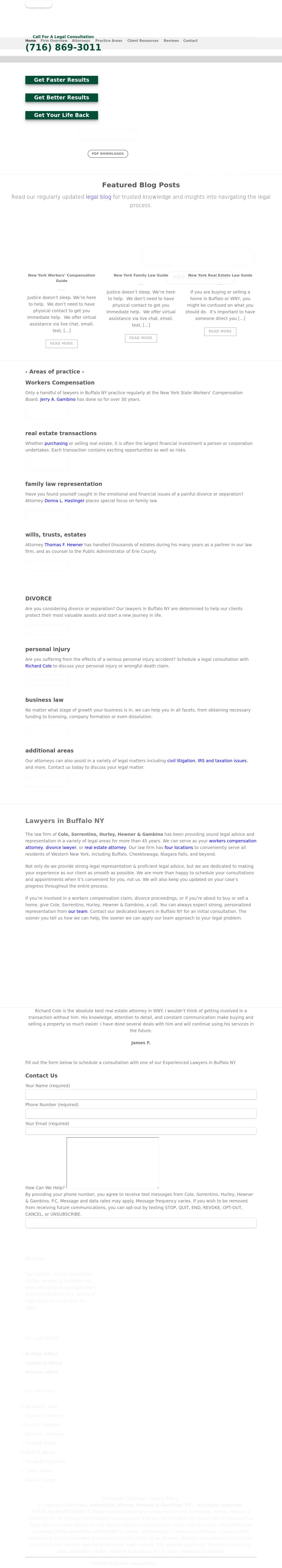 Cole, Sorrentino, Hurley, Hewner & Gambino, P.C. - Buffalo NY Lawyers