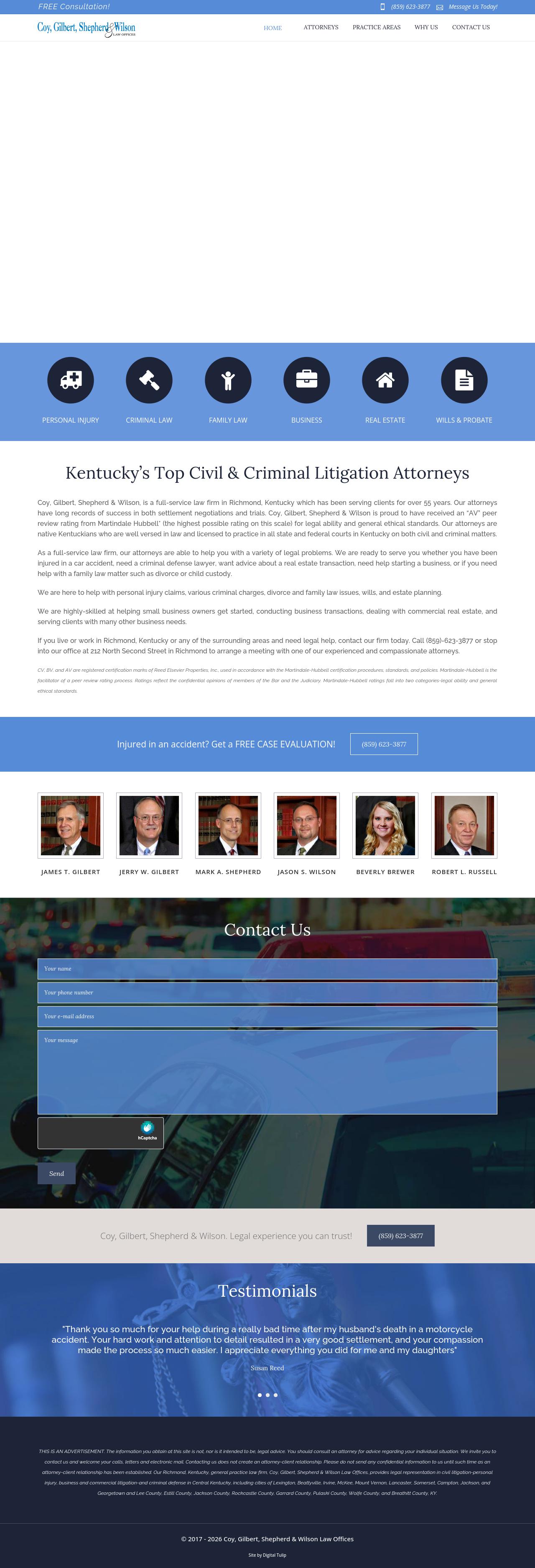 Coy, Gilbert & Gilbert Law Offices - Richmond KY Lawyers