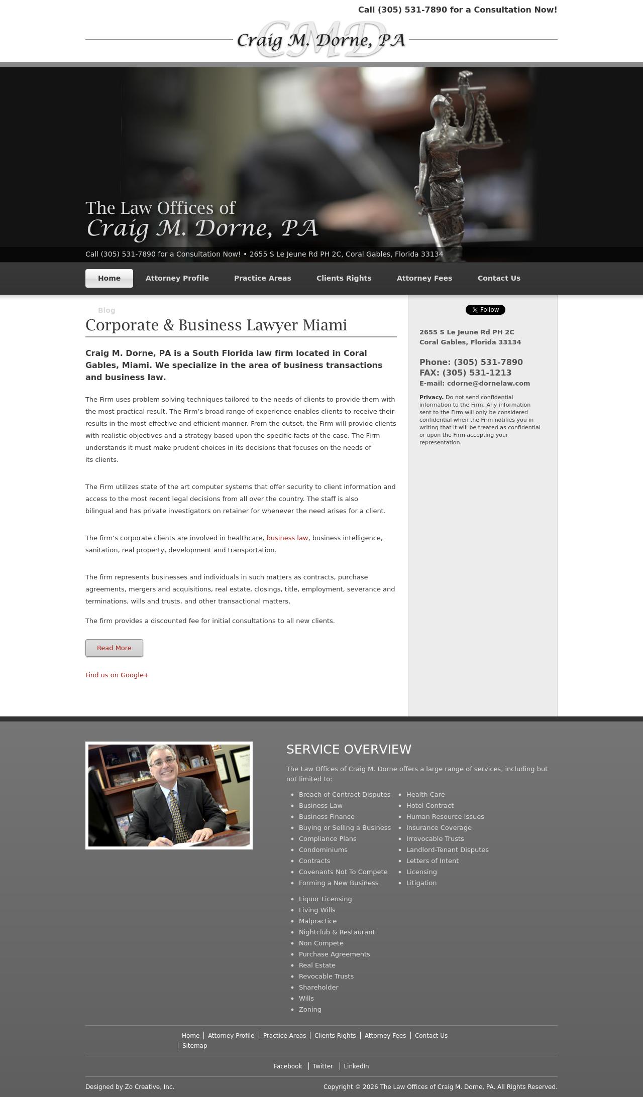 Craig M. Dorne, PA - Coral Gables FL Lawyers