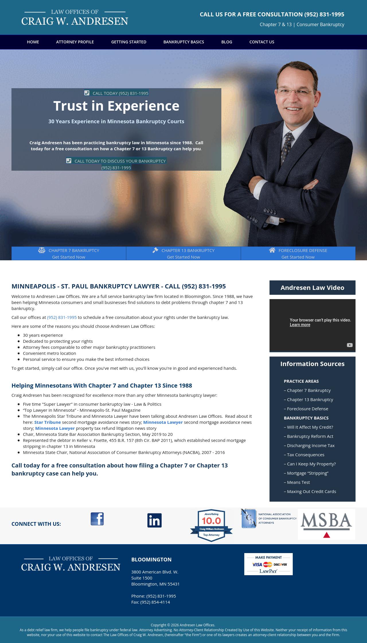 Craig W. Andresen - Bloomington MN Lawyers