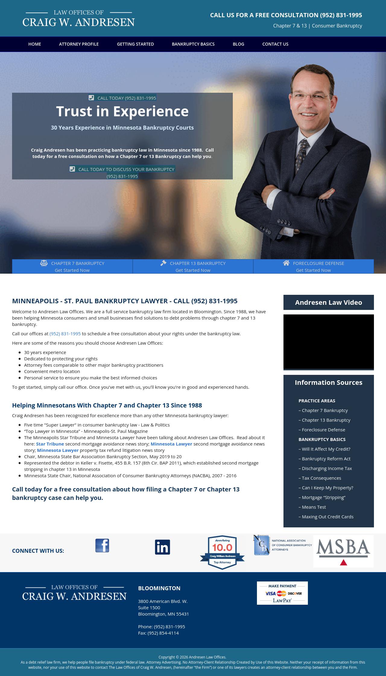 Craig W. Andresen - Brooklyn Center MN Lawyers