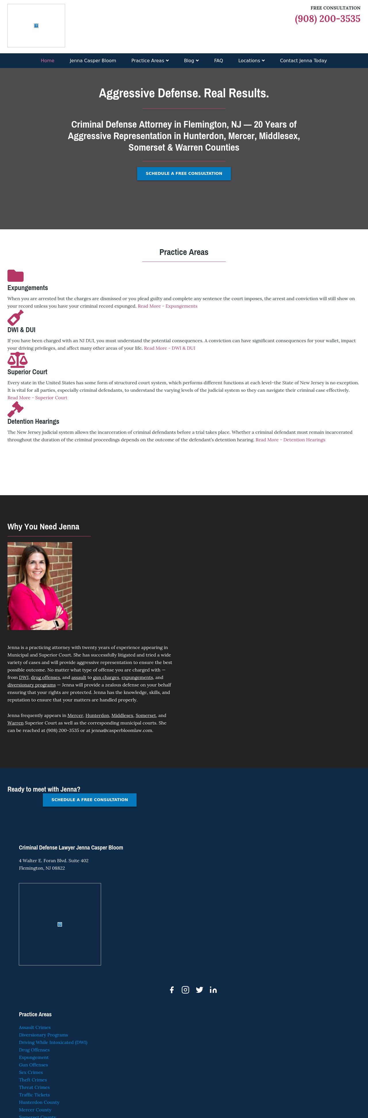 Criminal Defense Lawyer Jenna Casper Bloom - Flemington NJ Lawyers