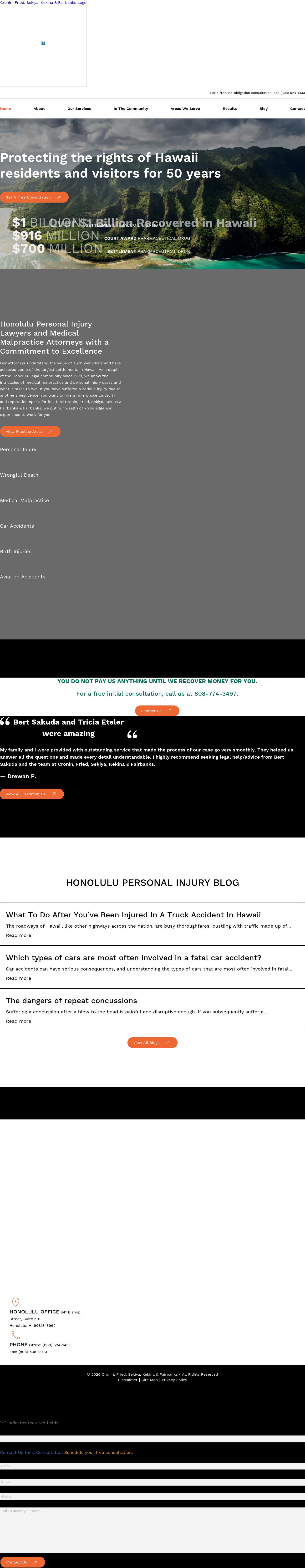 Cronin Fried Sekiya Kekina & Fairbanks - Honolulu HI Lawyers