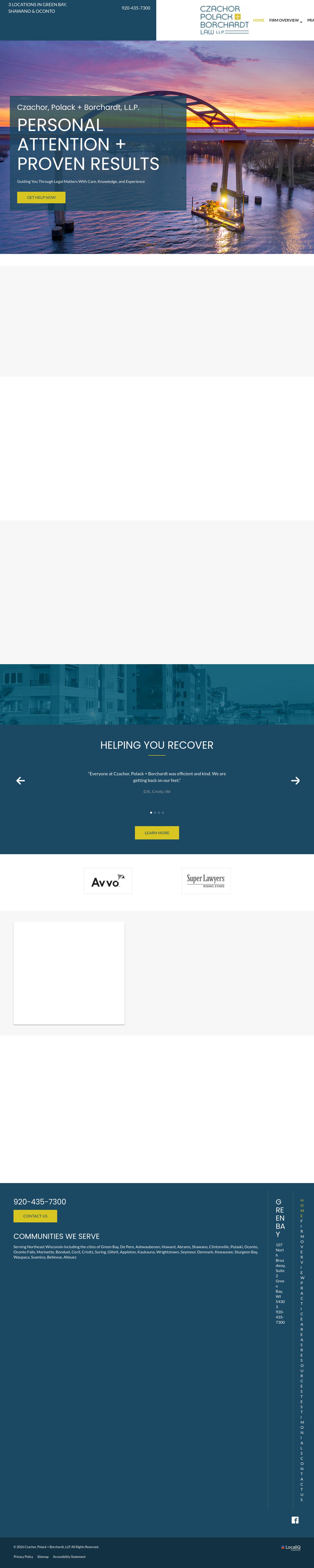 Czachor, Polack + Borchardt, LLP - Oconto WI Lawyers