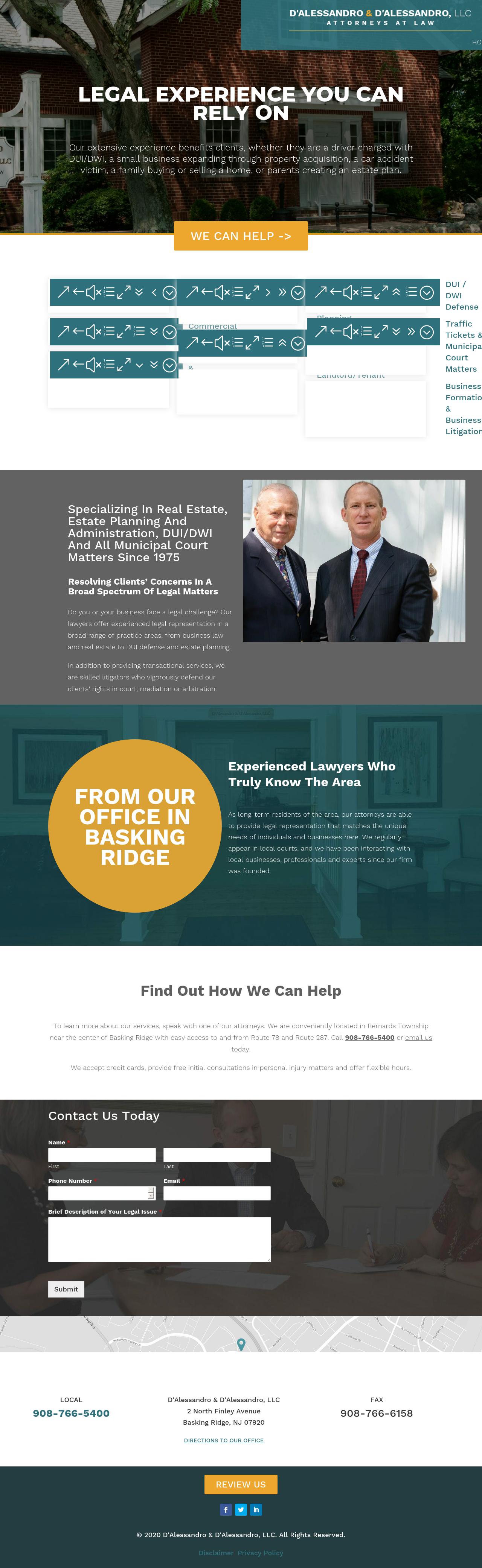 D'Alessandro & D'Alessandro, LLC - Basking Ridge NJ Lawyers