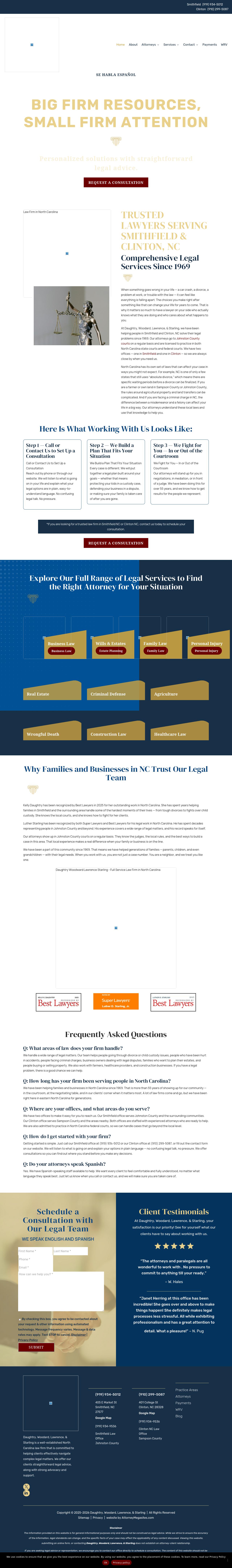 Daughtry, Woodard, Lawrence, & Starling - Clinton NC Lawyers