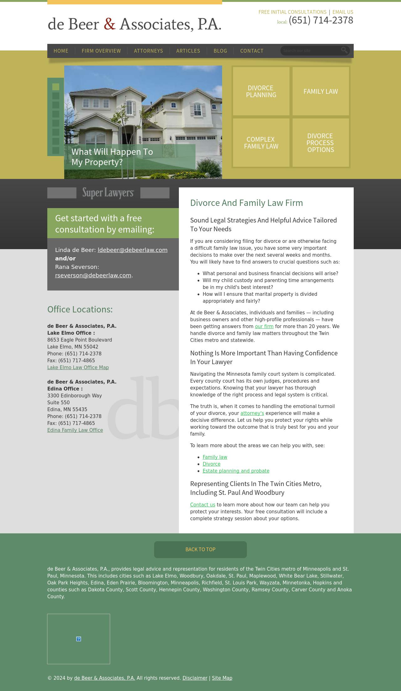 de Beer & Associates, P.A. - Edina MN Lawyers