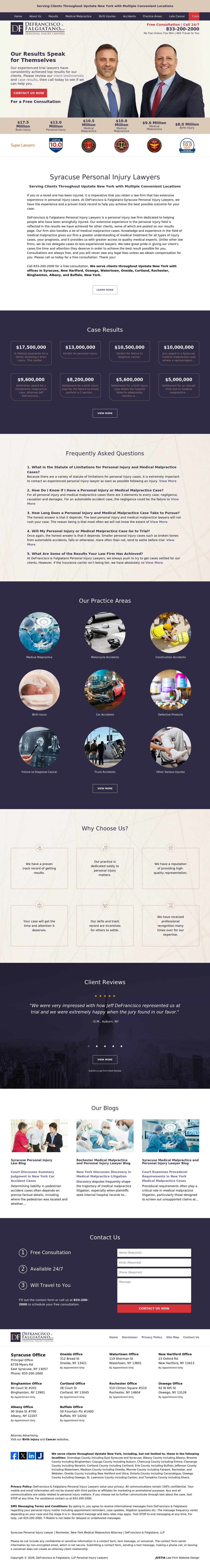 DeFrancisco & Falgiatano Law Firm - Oswego NY Lawyers