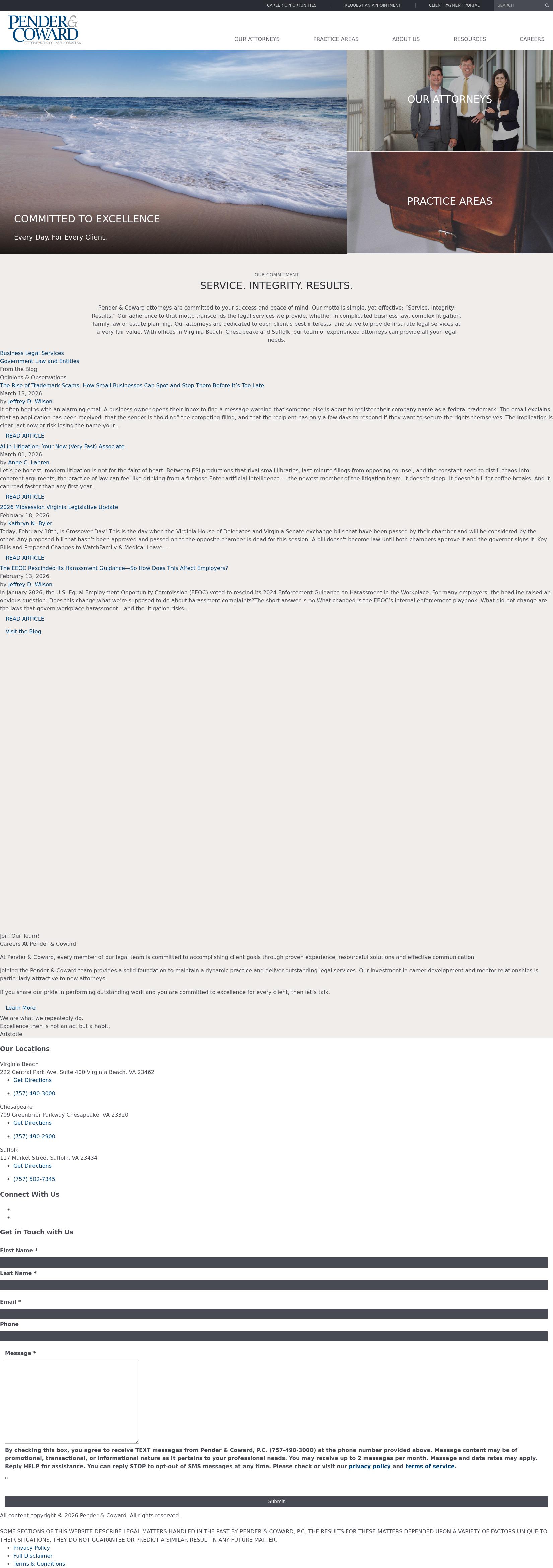 Disability Law Group - Pender & Coward P.C. - Chesapeake VA Lawyers