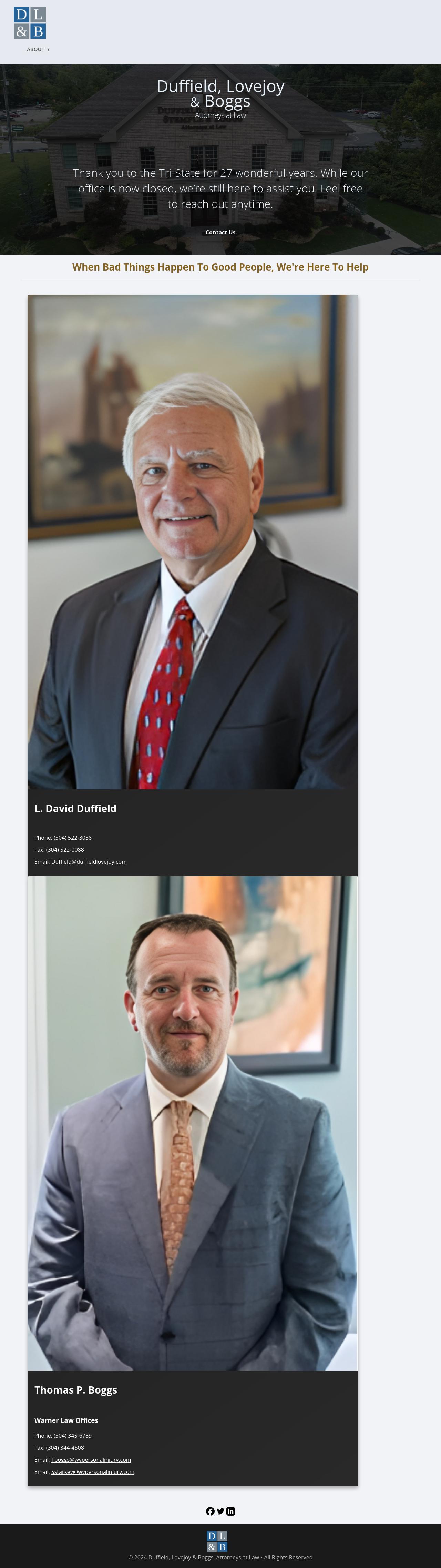 Duffield, Lovejoy, Stemple & Boggs, Attorneys at Law - Huntington WV Lawyers