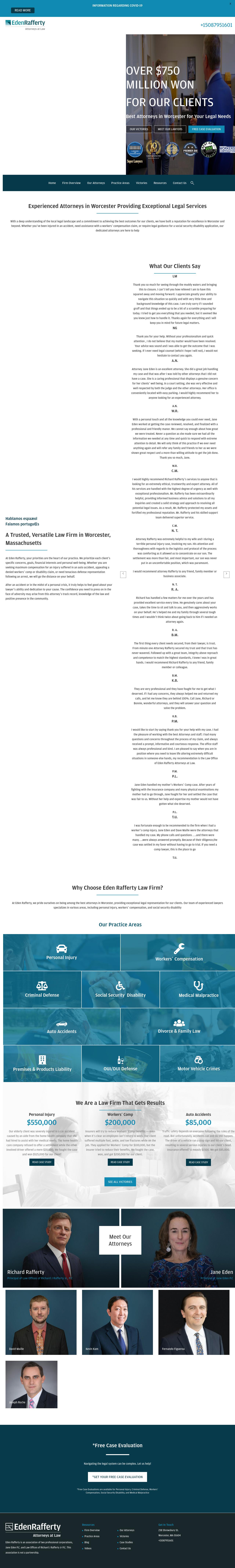 Eden, Rafferty, Tetreau & Erlich, Attorneys at Law - Worcester MA Lawyers