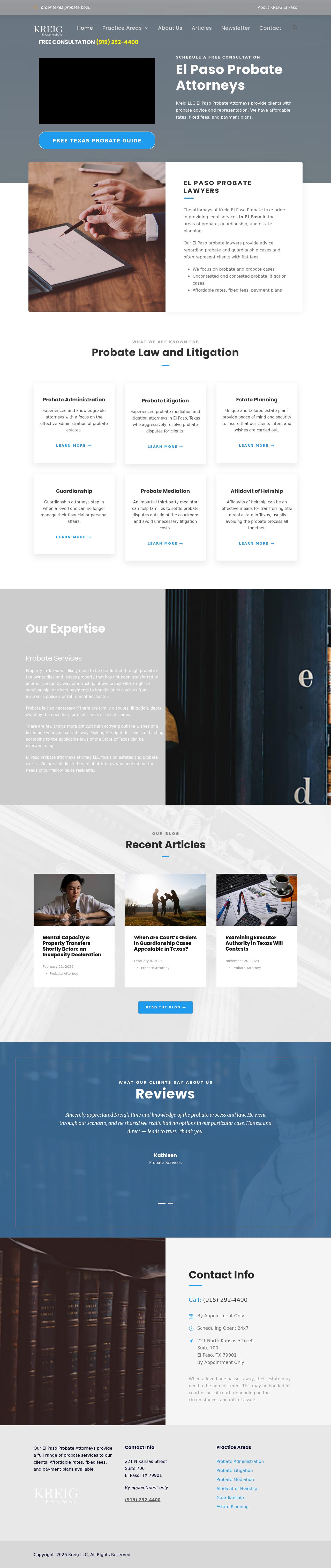 El Paso Probate, Kreig LLC - EL Paso TX Lawyers