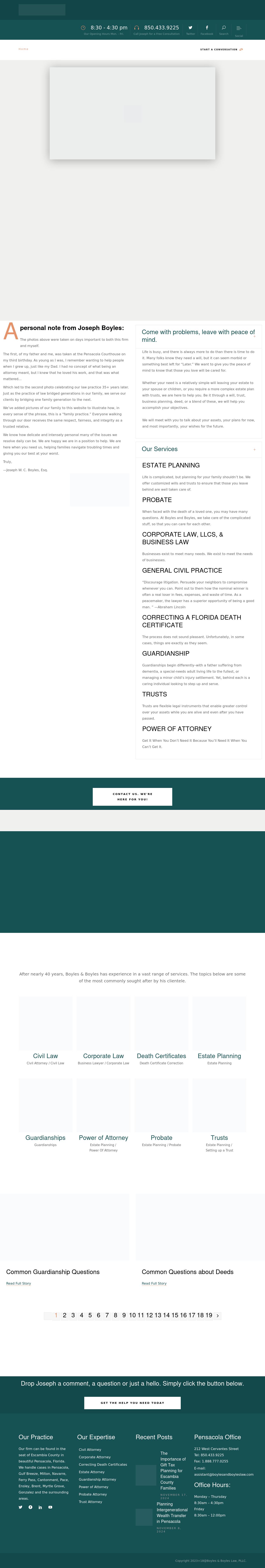 Estate Planning & Corporate Attorney Joseph Boyles, Esq. - Pensacola FL Lawyers