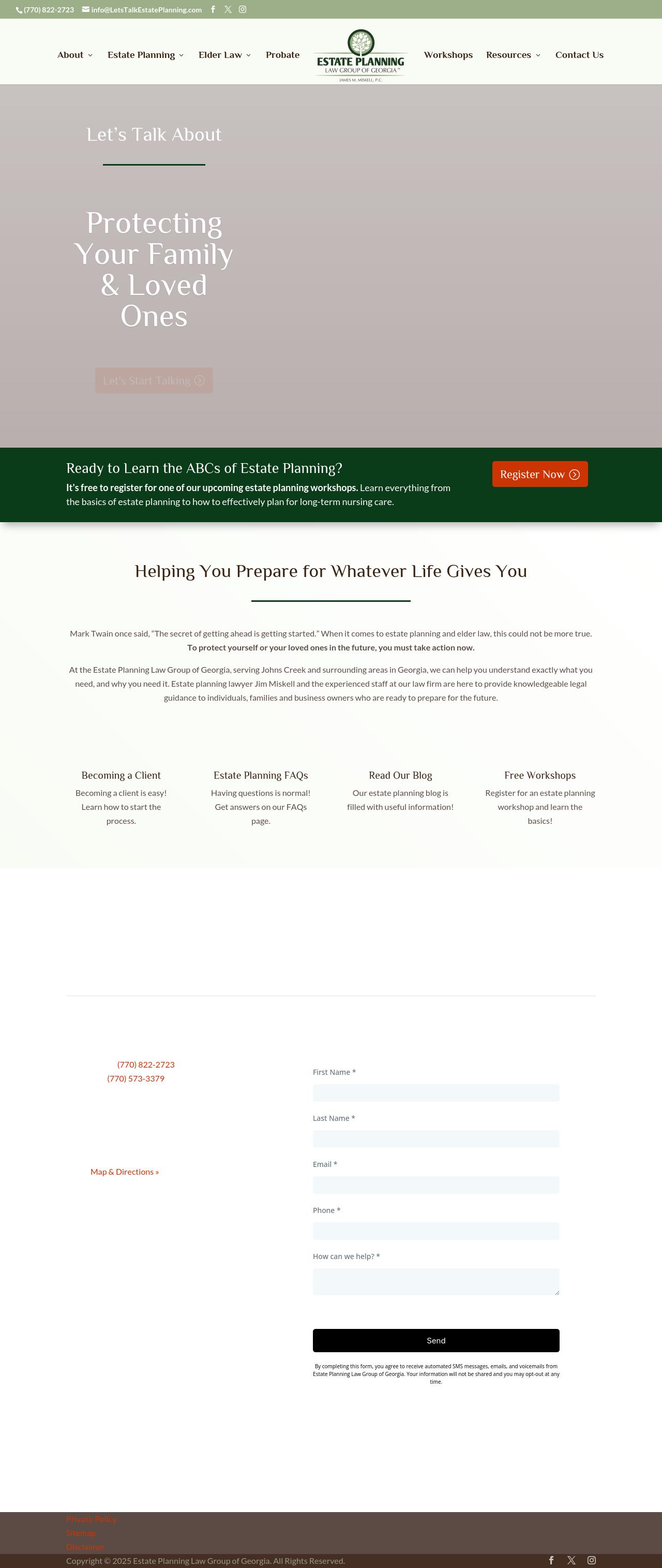 ESTATE PLANNING LAW GROUP OF GEORGIA, James M. Miskell P.C. - Lawrenceville GA Lawyers