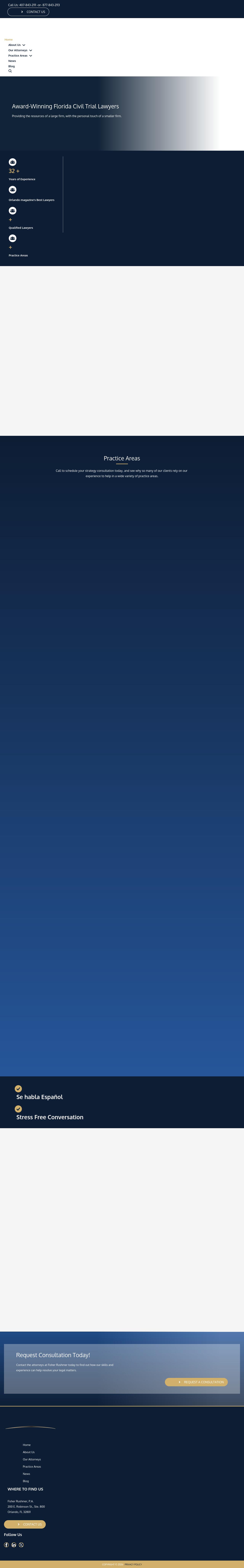 Fisher Rushmer, P.A. - Orlando FL Lawyers