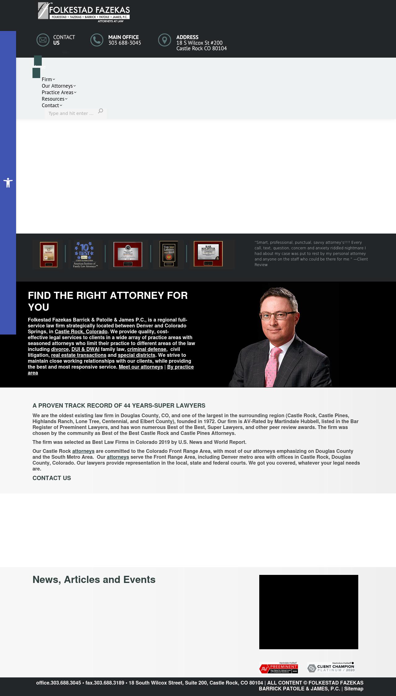 Folkestad Fazekas Barrick & Patoile P.C. - Castle Rock CO Lawyers