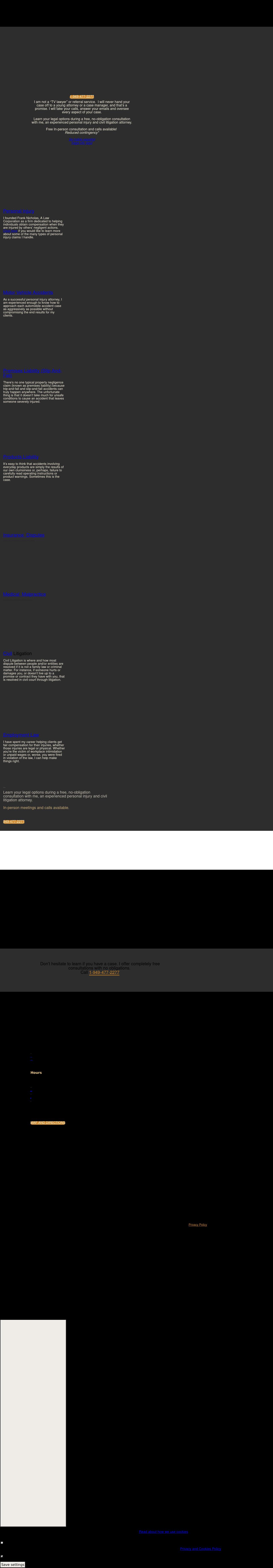 Frank Nicholas A Law Corporation - Irvine CA Lawyers