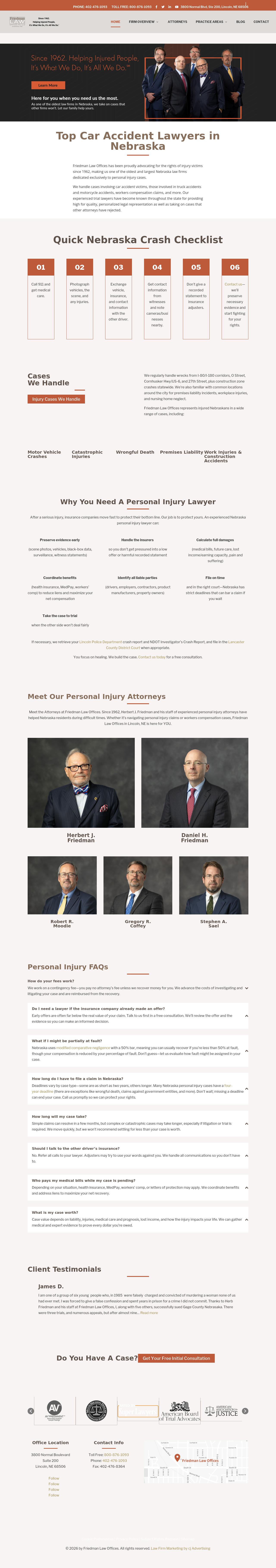 Friedman Law Offices, P.C., L.L.O. - Lincoln NE Lawyers