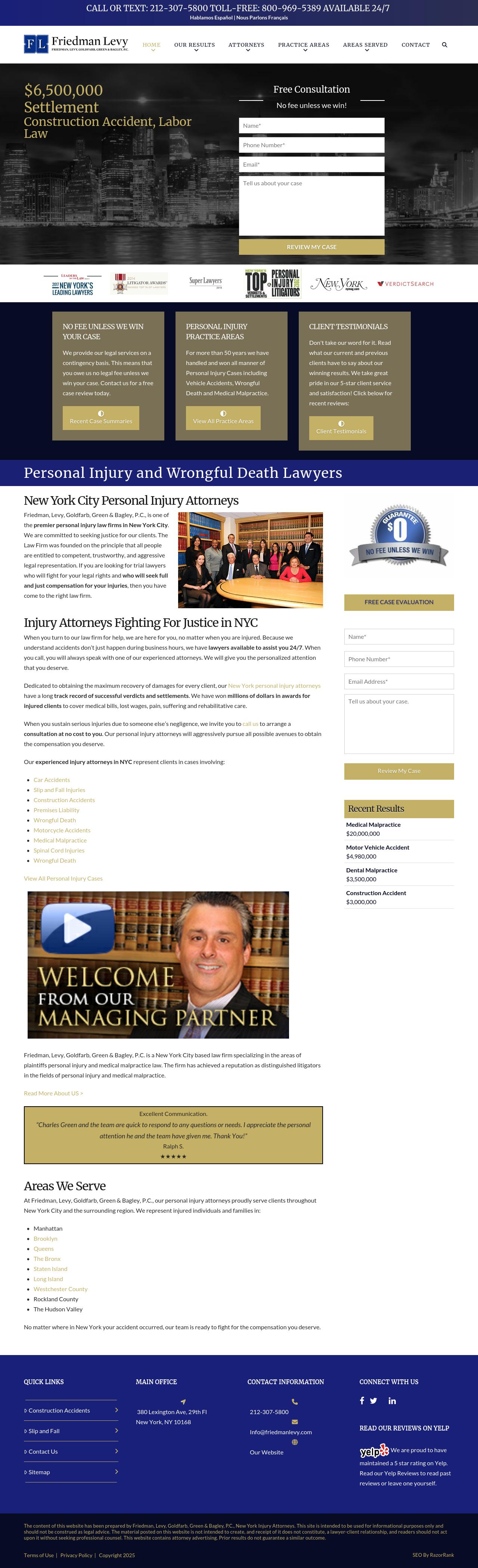 Friedman, Levy, Goldfarb & Green, P.C. - New York NY Lawyers