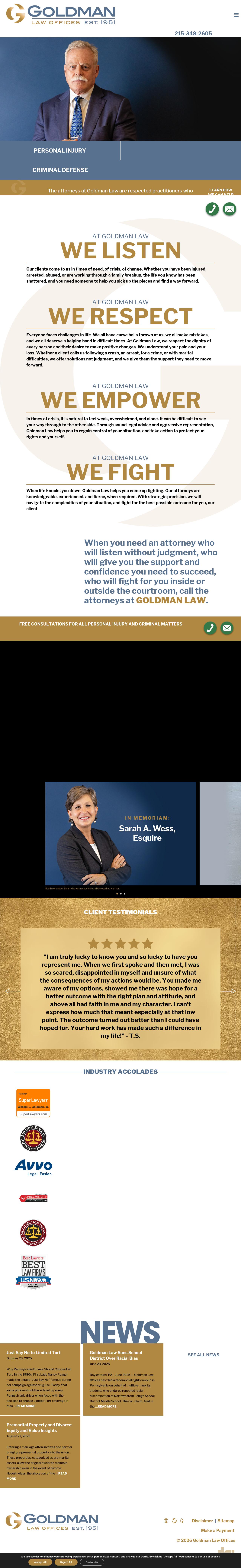 Goldman Law Offices - Doylestown PA Lawyers