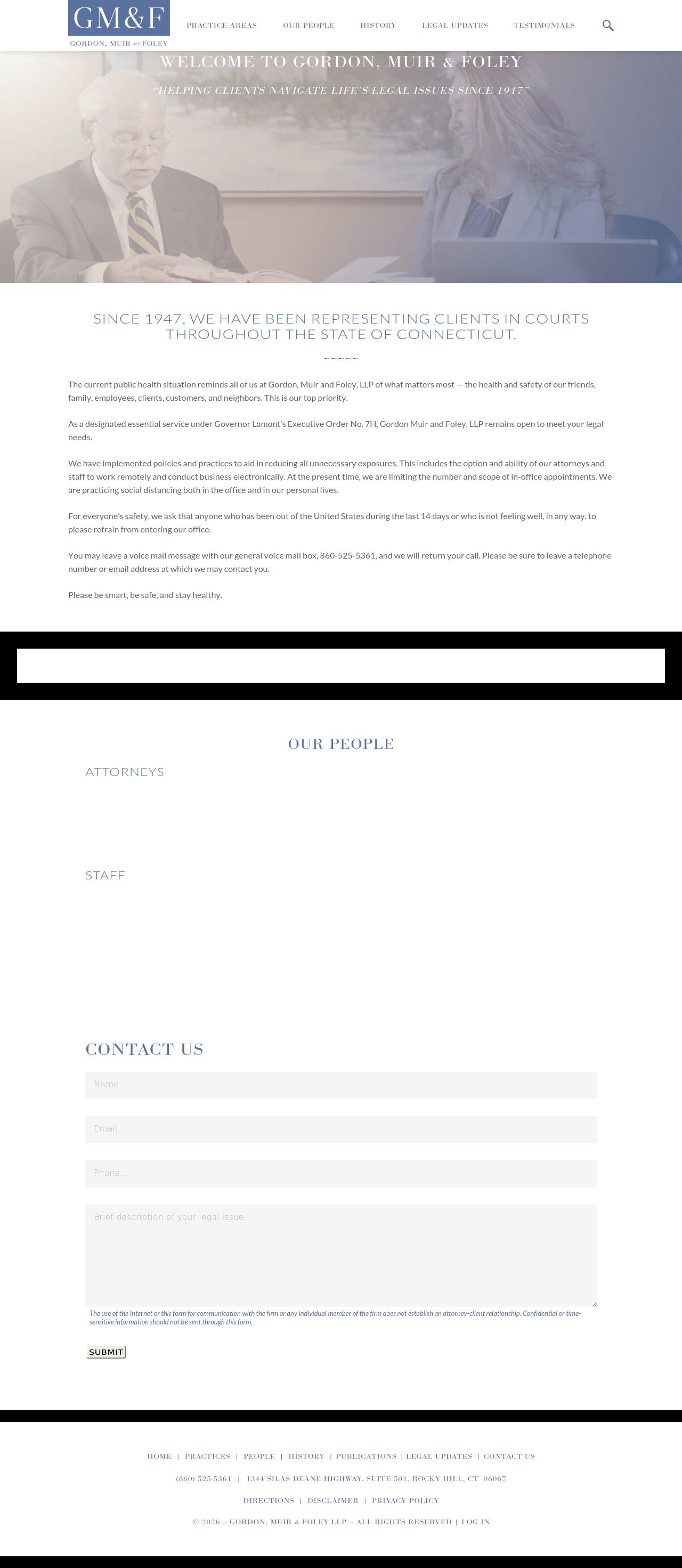 Gordon, Muir & Foley, LLP - Hartford CT Lawyers