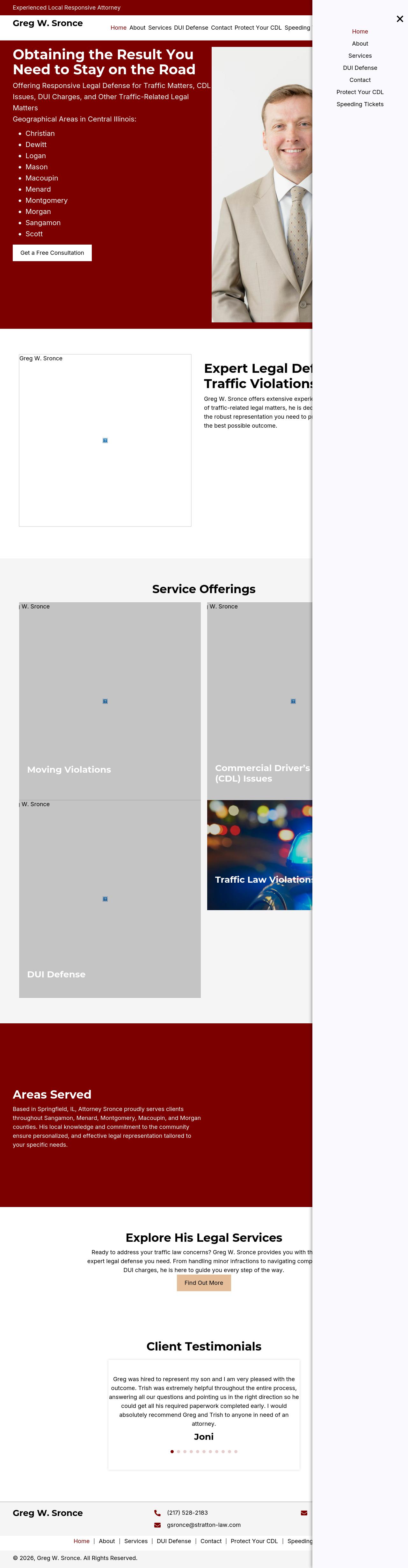 Gregory W. Sronce Law Office - Springfield IL Lawyers