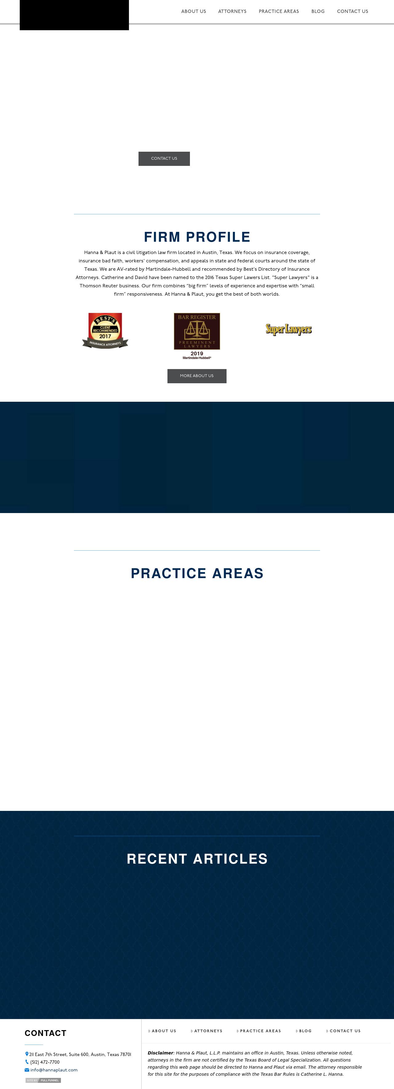 Hanna & Plaut, L.L.P. - Austin TX Lawyers