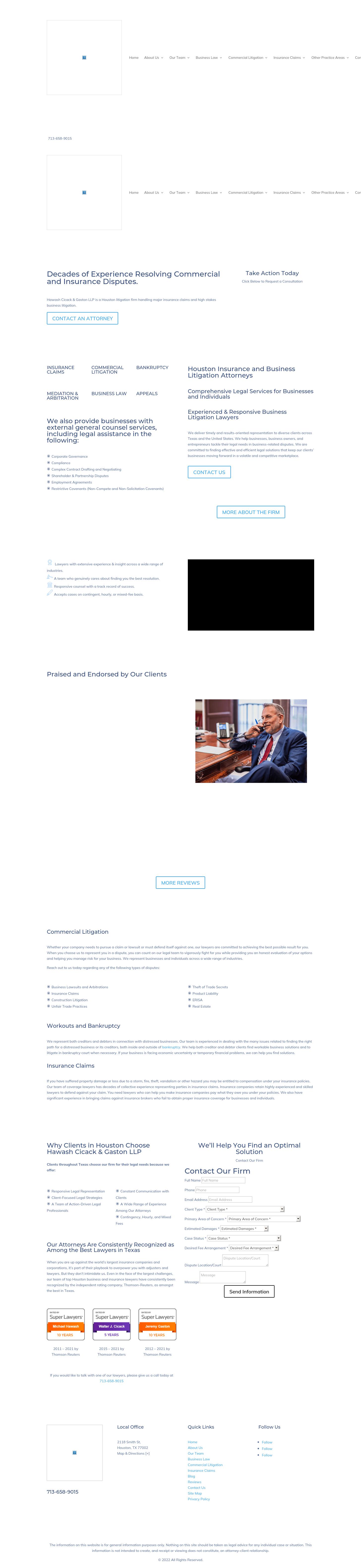 Hawash Cicack & Gaston, LLP - Houston TX Lawyers